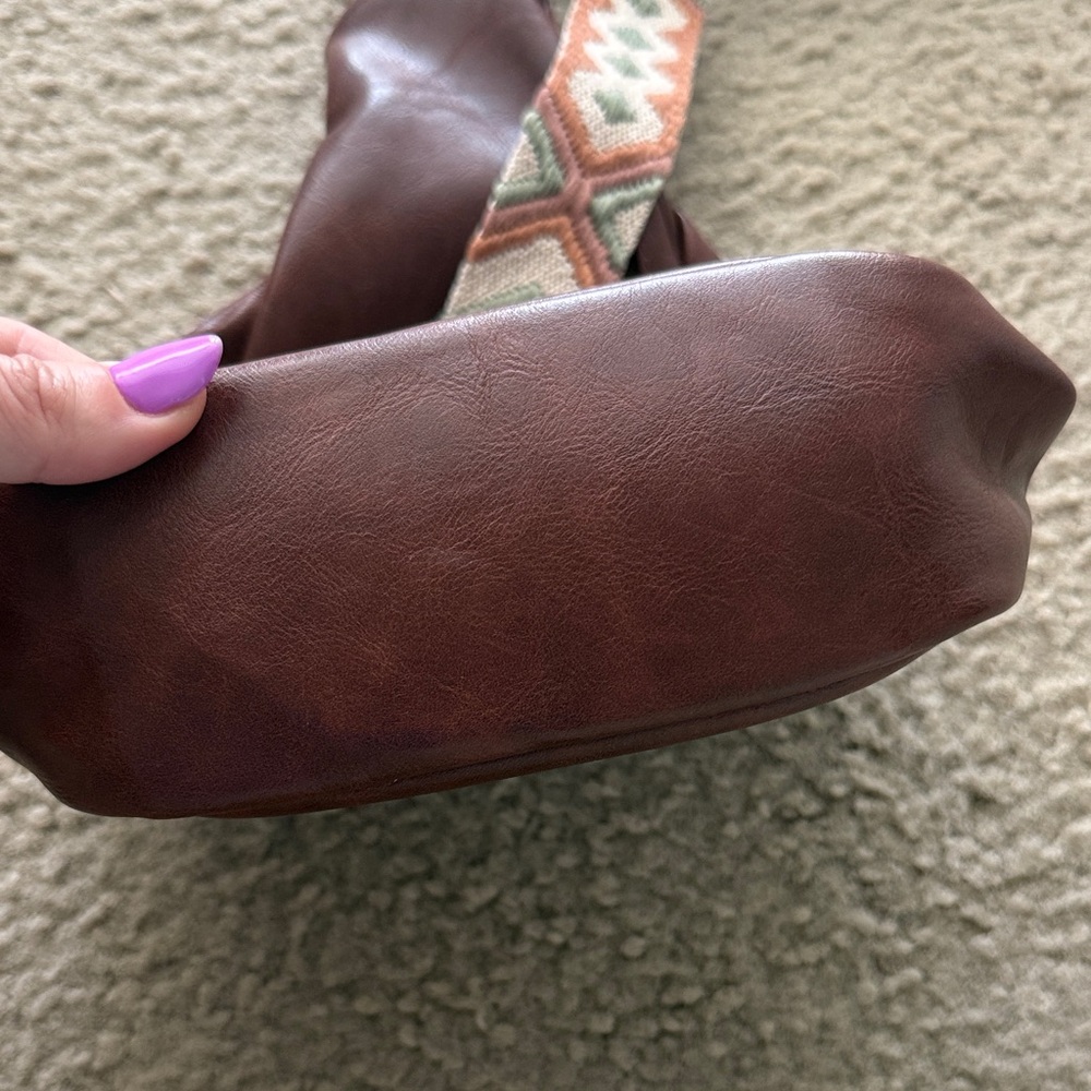 Altar'd State Brown Backpack With Patterned Strap - image 5